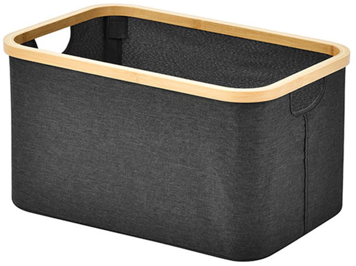 Opvouwbare wasmand - 35 liter - Zwart - 45×30×24 cm — afbeelding 1