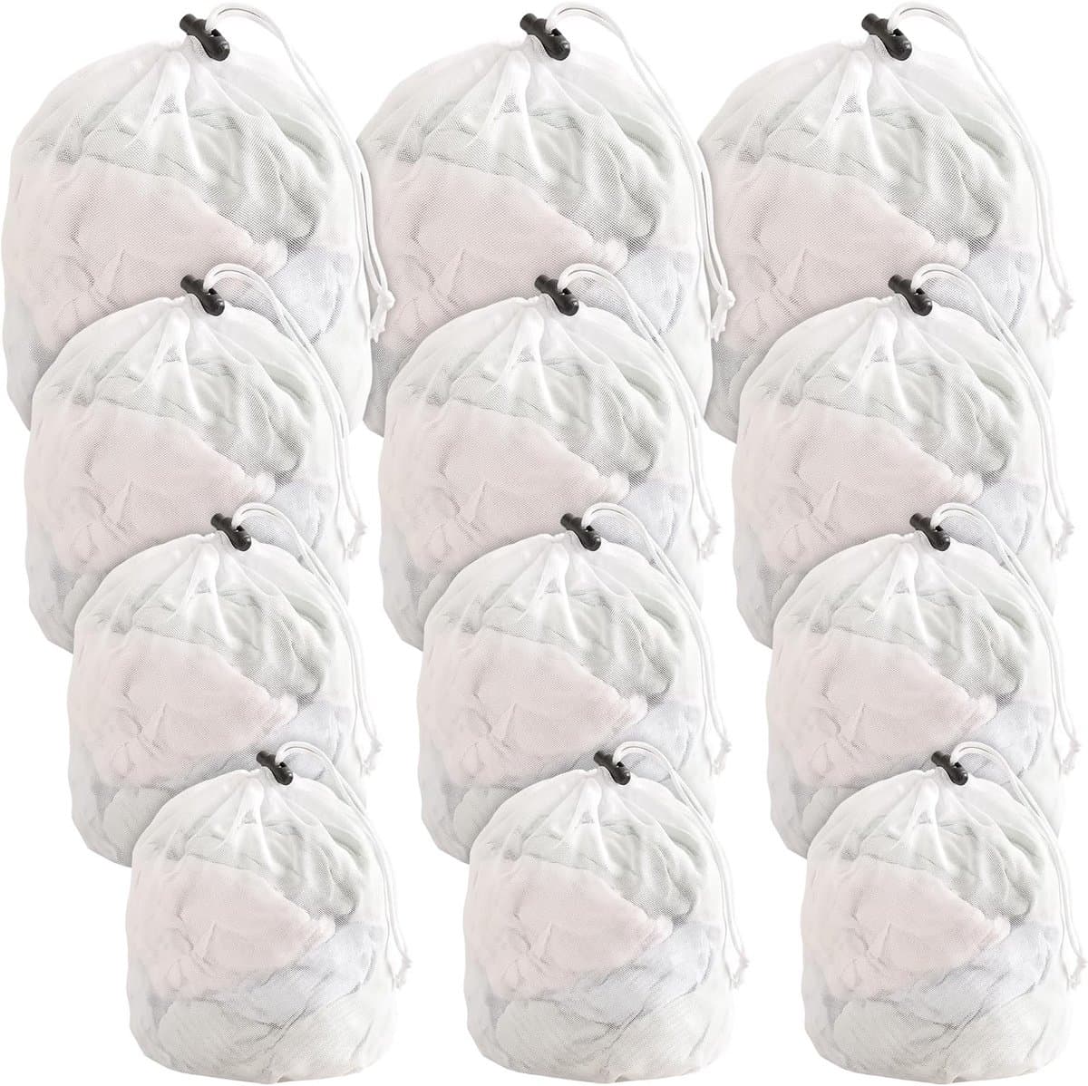 Set van 12 Wasnetten voor Wasmachine - Fijne Mesh Polyester Waszakken voor Kleding, Bh's en Zachte Goederen, Bescherming en Organisatie tijdens het Wassen — afbeelding 1