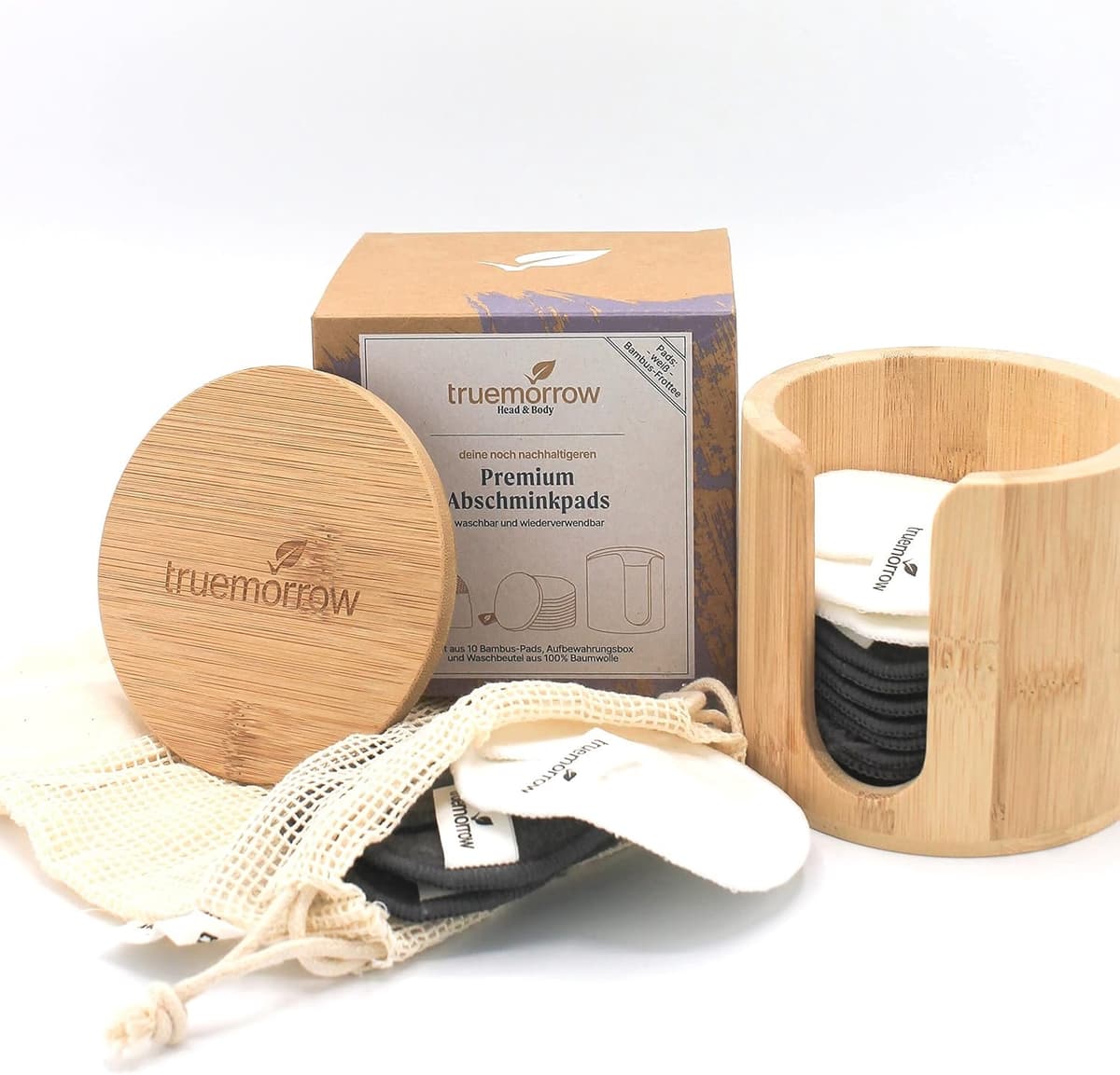 Herbruikbare Make-up Pads met Bamboe Box & Washbag - Zacht & Duurzaam — afbeelding 1