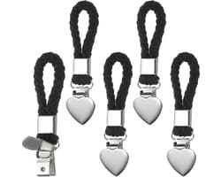Dailygoods - 5 Stuks Hangende Theedoekclips - Zwart