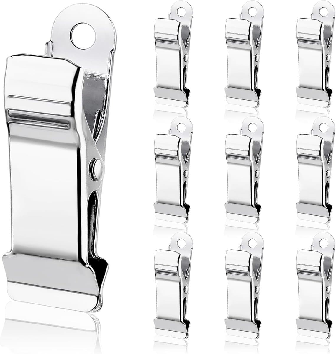 10 stuks metalen klemmen, 1,3 cm brede metalen klemmen, zilveren krokodillenklemmen, gordijnklemmen, antislip, mini-wasknijpers voor knutselwerk, kantoorpapier, foto's, gordijnen, jurk — afbeelding 1
