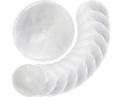 Dailygoods- Borstvoedingspads 12 Stuks - Herbruikbare Bamboe/Katoenen - Zachte/Absorberende - Waszak - 11 cm - Luxe Ontwerp - Zoogkompressen