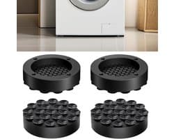 Anti Trillingsmat Wasmachine - en Wasdroger - Geluidsdempende Antislip Mat - Rubber Mat Trillingsdempers - Trillingsdempers wasmachine – Extra dik - Voetjes wasmachine & droger - Wasmachine demper – Anti trillings - vibratie - dempers pads – Antislip