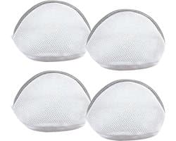 Wasnet voor delicate kleding, waszakken voor ondergoed en sokken, herbruikbare netten met ritssluiting, waterdoorlatend en beschermend, 4 stuks, 18 x 15 cm, ideaal voor wassen en onderhoud van lingerie
