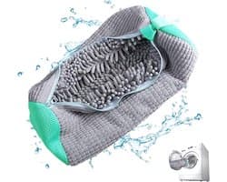 waszak, sneakers, schoenwaszak, wasmachine met ritssluiting, herbruikbare mesh waszak, schoenreiniging voor alle schoenen, grijs