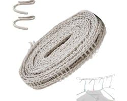 Reis Waslijn - Droogrek Hanger - Kleding Drogen - Winddicht Ontwerp - 500 cm Lengte - Grijs