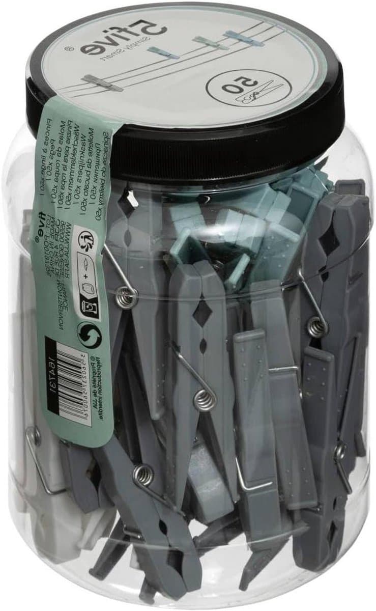 Wasknijpers - Kledingklemmen - Dingen Ophangen - Kunststof Materiaal - 50 Stuks - Diverse Kleuren — afbeelding 1