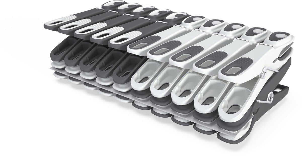 Dailygoods- Wasknijpers Soft Grip - 60 Stuks - Extra Lang en Stabiel - Antislip - Kunststof - 85% Gerecycled Materiaal - Duurzaam - Wasknijper — afbeelding 1