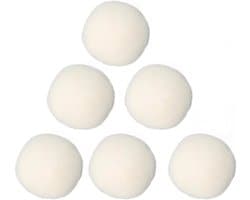 Ball, 6 Stuks Wol Dryer Balls Adsorbeert Onzuiverheden Vermindert Statische Elektriciteit Hoge Dichtheid Ontvochtiging voor Thuis (4cm)