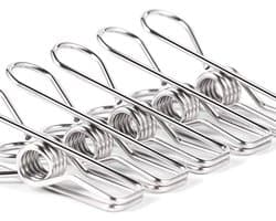 Roestvrijstalen wasknijpers - Zware belasting - 28 stuks - Voor buitengebruik en keuken - Zilver
