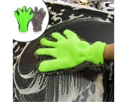 2 Stks Autowas Handschoenen Vinger, Washandschoen Microvezel Auto, Autowashandschoen Reinigingshandschoenen Ultra Lage Wrijving Wasdoek Voor Auto Wielen Reiniging & Huishoudelijke Reiniging