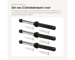 Dailygoods- Schokdemper - 3 Stuks - Compatibel met LG 4901ER2003A - Vermindert Geluid - Voorkomt Instabiliteit - Soepel Lopen - Wasmachine Demper