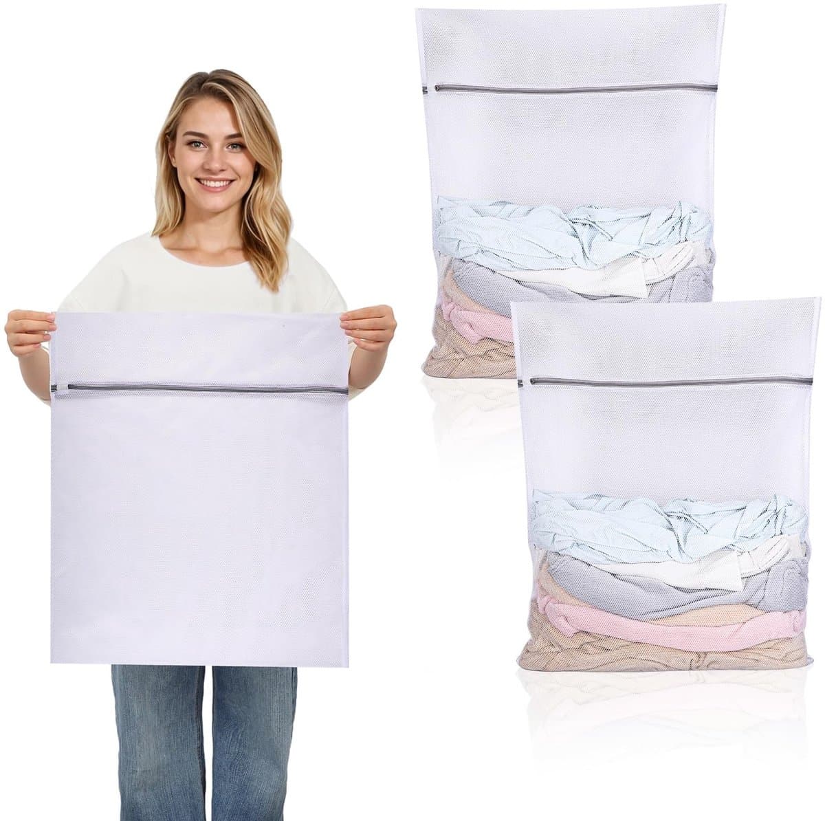 Dailygoods - Wasnet Groot - Herbruikbaar voor Wasmachine (50 x 60 cm) — afbeelding 1