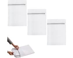 Duurzame Waszakken Set van 3 Stuks met Rits - Bescherming voor Kleding, Antiklit en Reisopslag 50x40cm