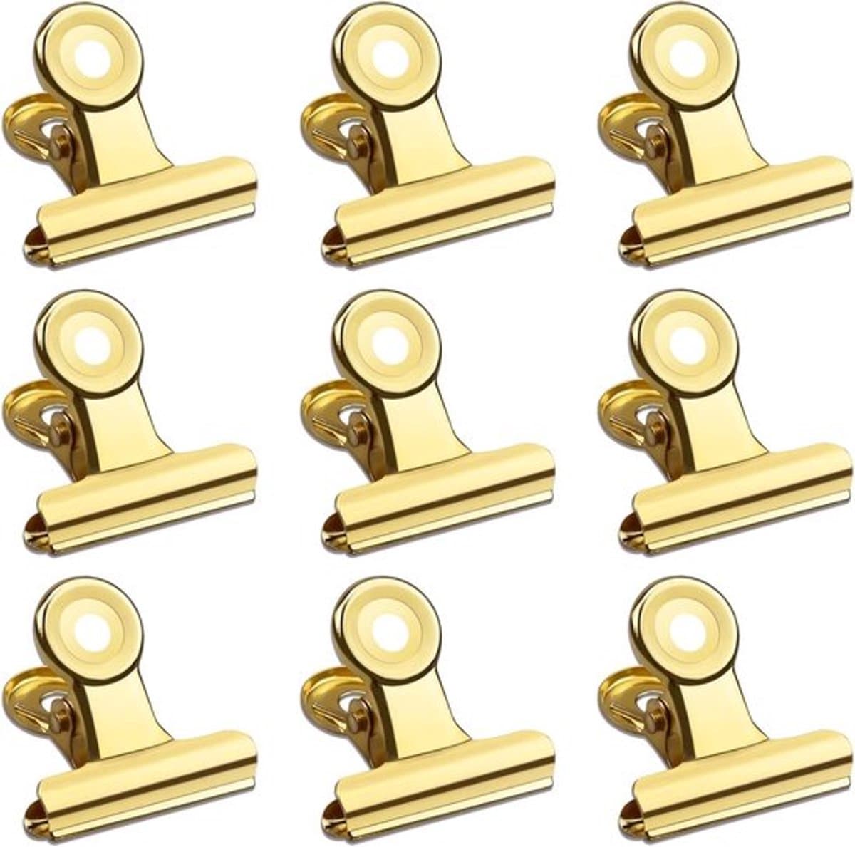 Verpakking van 30 - 1,22" (31 mm) mini metalen scharnierclips - kleine bull clips - ordners/rekeningklemmen - voor kantoor/thuis/school/winkel — afbeelding 1
