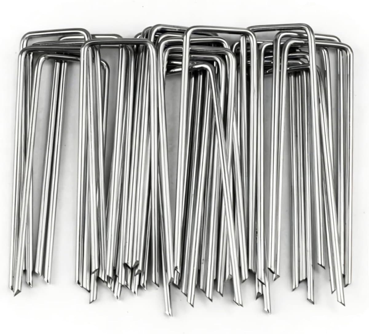 SnelShoppen - Pack van 30 Grondankers, 100 mm Pinnen, Stabiele Tentpinnen, Gegalvaniseerde Grondankers voor Vogelbeschermnet, Schutting, Tuin, Onkruid — afbeelding 1