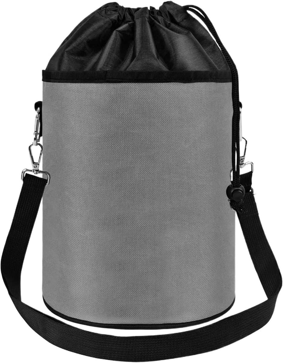 Wasknijper Organizer - Kledinghanger Tas - Wasknijpers Opbergen - Trekkoord Ontwerp - 19x19x24cm - Grijs — afbeelding 1