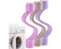 Deursteun voor wasmachine - 3,94 inch flexibele rekwisiet, 3-delige set voor droger en wasmachine, voorkomt geurvocht met eenvoudige installatie | Accessoires voor huishoudelijke apparaten voor het