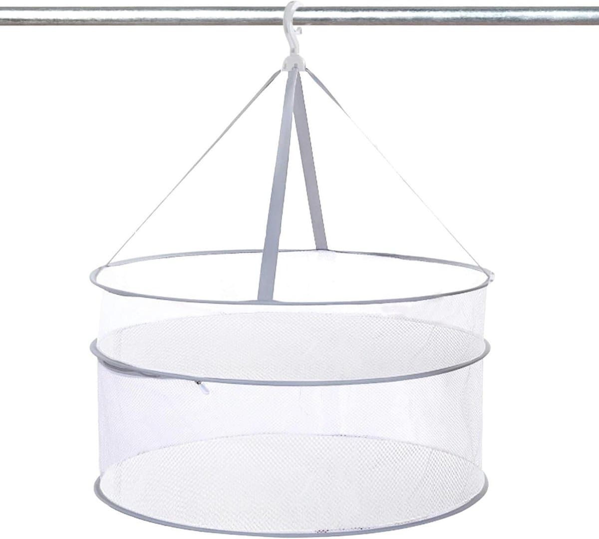 Droogmand Dubbele Laag - Opvouwbare mand - Kleding Drogen - 360 Graden Draaibaar - 60 x 40 cm - Grijs — afbeelding 1