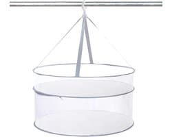 Droogmand Dubbele Laag - Opvouwbare mand - Kleding Drogen - 360 Graden Draaibaar - 60 x 40 cm - Grijs
