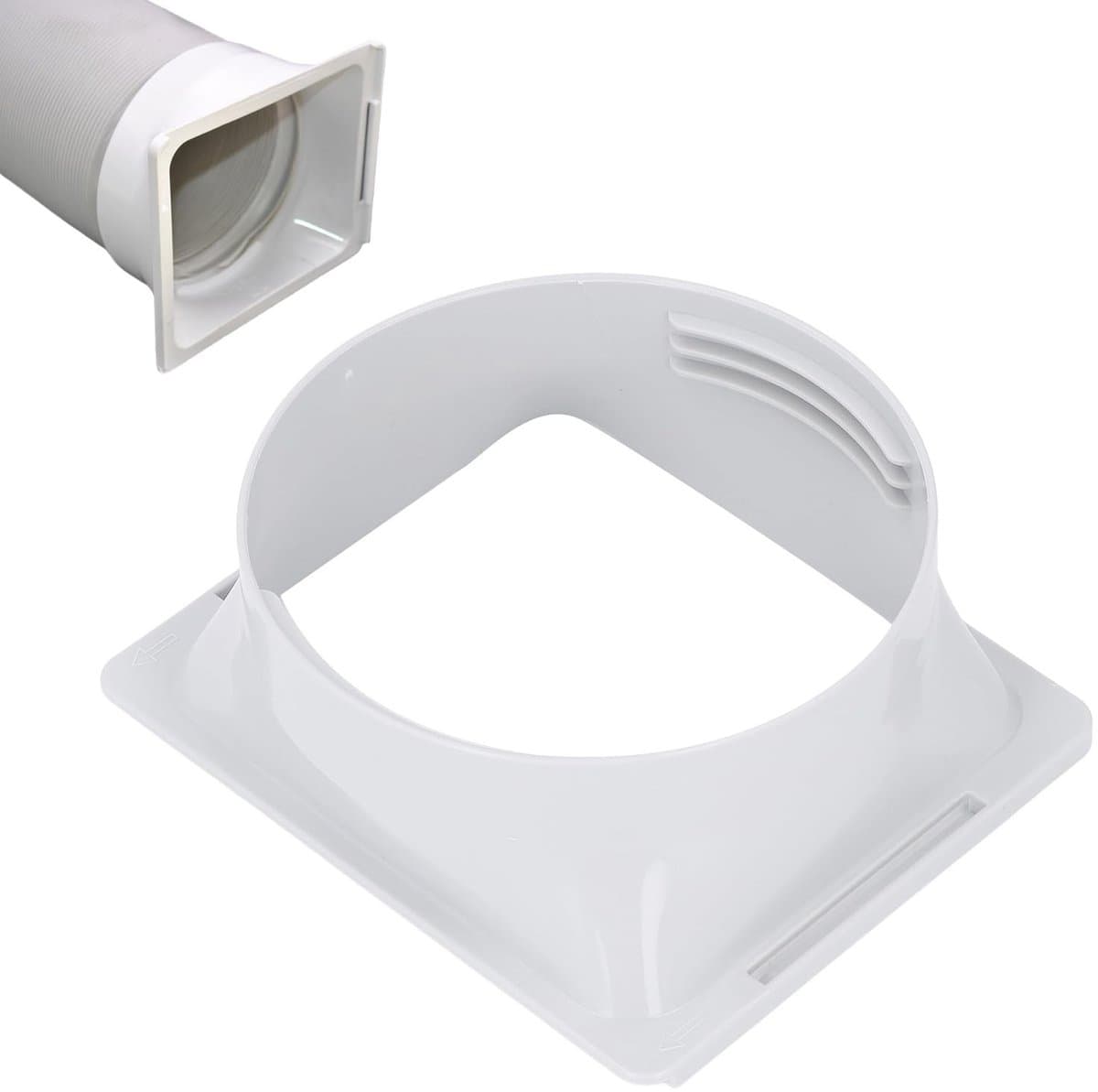 Dailygoods - Air Conditioner Afvoerslang Adapter - Vierkant naar Rond - 5.9 Inch Aansluiting - Geschikt voor diverse airco's - Kwaliteit en duurzaamhe... — afbeelding 1