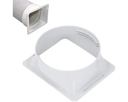 Dailygoods - Air Conditioner Afvoerslang Adapter - Vierkant naar Rond - 5.9 Inch Aansluiting - Geschikt voor diverse airco's - Kwaliteit en duurzaamhe...