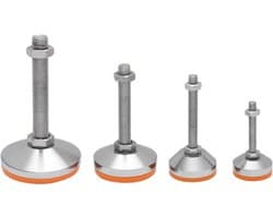 Machinevoet - Verstelbare poot - Trillingen dempen - Hoog belastbaar staal - Ø60x136mm M12 - Verzinkt