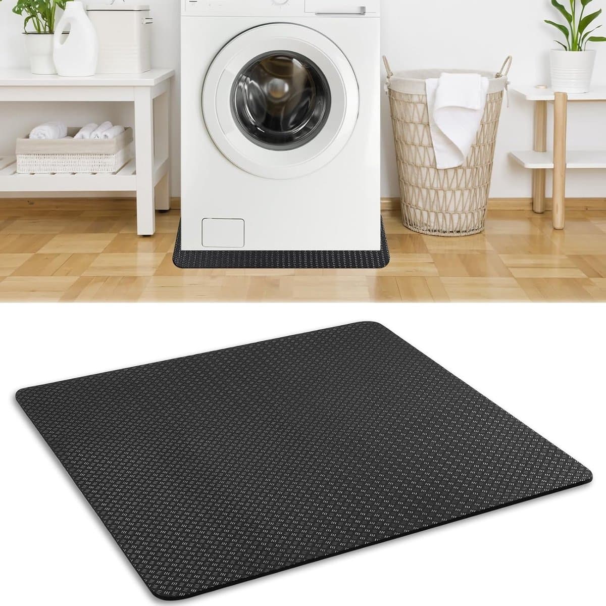 Dubbelzijdige Antivibratiematten 60 x 60 cm voor Wasmachine, Droger en Koelkast - Waterdichte en Antislip Vloerbescherming voor Huishoudelijke Apparaten — afbeelding 1