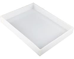 Lekvrije Plastic Bak - Opvangbak Waterbak - Voorkom Vocht Schade - Naadloos Ontwerp - 60 x 30 x 5cm - Grijs