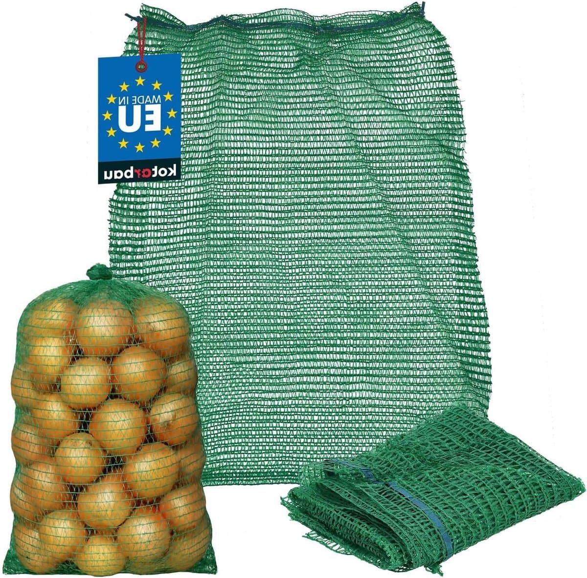 Raschel Zakken - Groente Netten - Opslag Groenten - Goede Luchtcirculatie - 35 x 50 cm - Groen — afbeelding 1