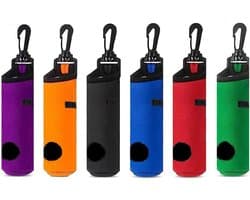 Compacte Waszak voor Golfballen, 6 Stuks Waterdichte Schoonmaakzakken voor Golfballen, Ideaal voor Opslag en Transport van Golfaccessoires, Geschikt voor Mannen en Vrouwen