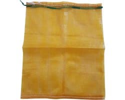 Mesh Woven Zakken - Houtzakken Groentezakken - Hout Opslag - Glad Binnenwerk - 50 x 60 cm - Oranje