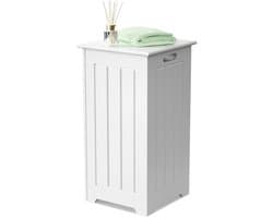 Wasmand Kast - Badkamerkast - Opbergmeubel - Wassorteerder - Kast met Wasmand - Wit