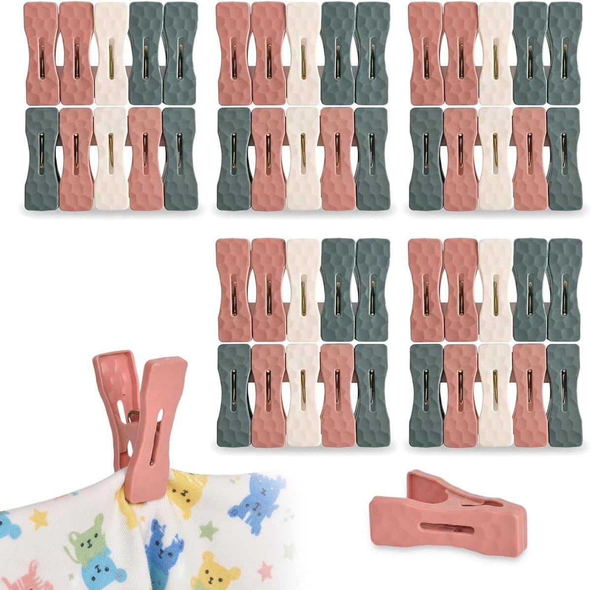 Antislip Wasknijpers - Kleurrijke Klemmen - Kleding Ophangen - Sterke Klemkracht - 6 x 3 x 2 cm — afbeelding 1