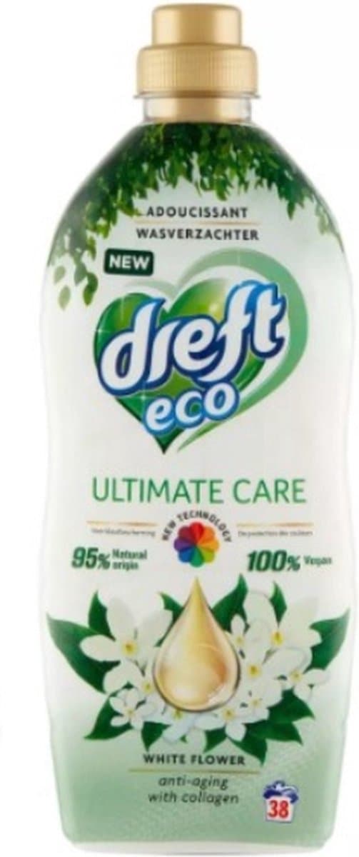 Dreft Ultimate Care Eco White Flower Wasverzachter - 950 ml (38 wasbeurten) — afbeelding 1
