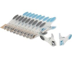Soft grip wasknijpers - 40x - kunststof - transparant - 8 cm