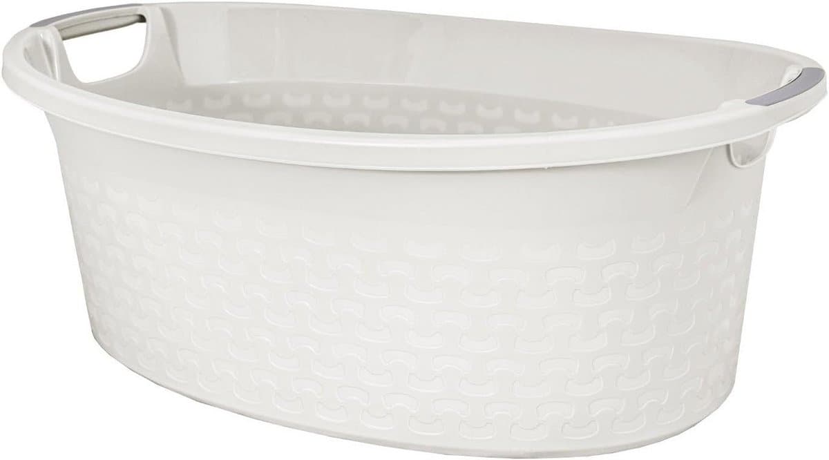 Ovale Wasmand Katoen Look 60 Liter - Stevige Wasmand met Handvatten — afbeelding 1