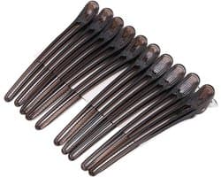10x Professionele Haarclips Zwart voor Knippen en Stylen