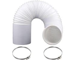 Wasdroger Ontluchtingsslang - Droger Afvoerbuis - Vocht Afvoeren - Extra Lange Flexibele Slang - 6 Meter 100mm - Wit