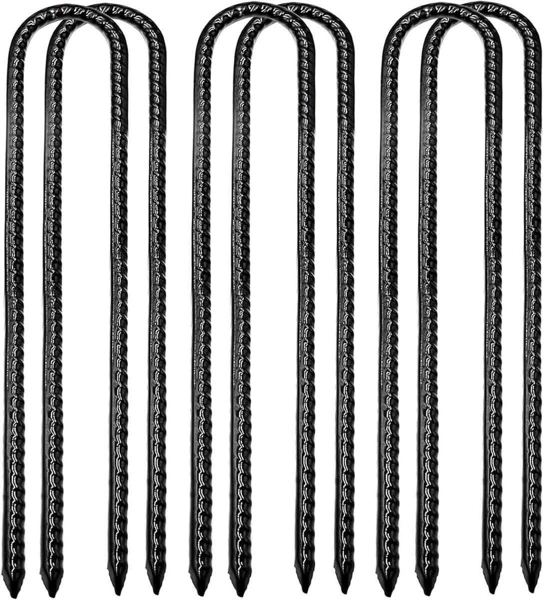 Grondankers voor tuinpalen en landschap, verzinkt - set van 6 stuks, 30 cm — afbeelding 1