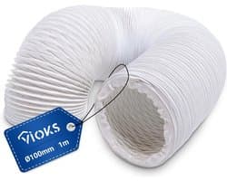 Flexibele Afvoerslang voor Drogerwasmachine of Airconditioning, 1 Meter, Wit