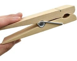 Extra Grote Houten Wasknijpers - Stevig & Windbestendig - 6 Inch - 3 Stuks