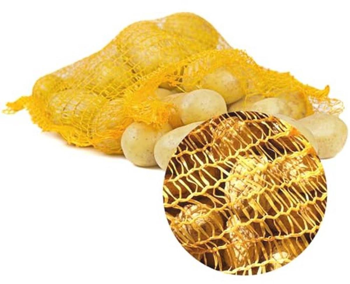 Ritselzakken voor groenten en fruit (12,5 kg) - 10 bruine groentezakken met optimale ventilatie — afbeelding 1