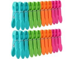 24-pack wasknijpers - Wasknijpers voor binnen - wasknijpers - Multifunctionele wasknijpers - Kunststof - Veelkleurig