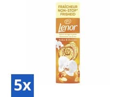 Lenor - Geurbooster - Amber & Orchidee - Non-Stop Frisheid - 19 Wasbeurten - Bulkverpakking - 5 stuks