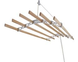 Droogrek plafond ophangbaar 240 cm - ruimtebesparend met katrol systeem