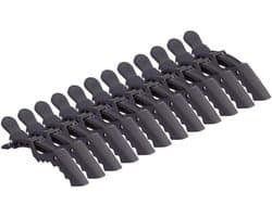 12x Professionele Kappers Haarspelden Zwart - Sterke Alligator Clips voor Stylen en Knippen — afbeelding 1