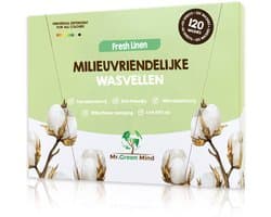 Milieuvriendelijke Wasstrips 120 Wasbeurten Fresh Linen Wasmiddeldoekjes Wasvellen Wasmiddel Voordeelverpakking incl. wasverzachter wasdoekje