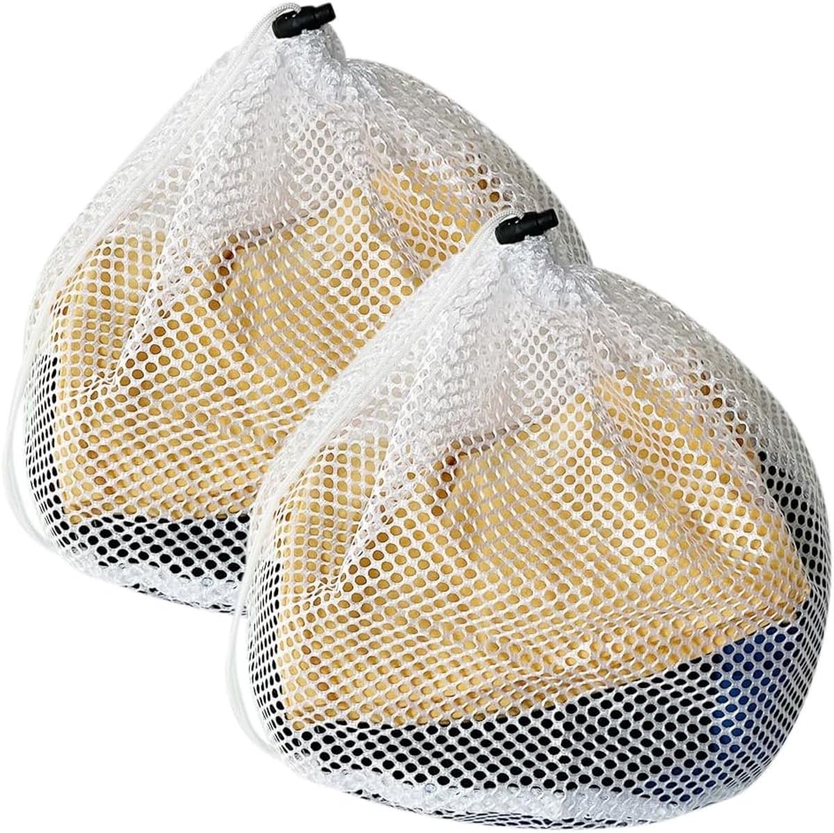 SnelShoppen - Mesh Waszak Portable Waszak met Treksluiting Draagbare Dunne Mesh Waszak voor Kleding, Beddengoed, Tafelkleed, Gordijnen - 60x40cm — afbeelding 1