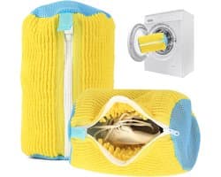 SnelShoppen - 2 Stuks Schoenwaszakken voor Wasmachine, 360 Graden Reiniging, Herbruikbare Waszak met Rits, Duurzaam Microvezel, Ideaal voor Sneakers e